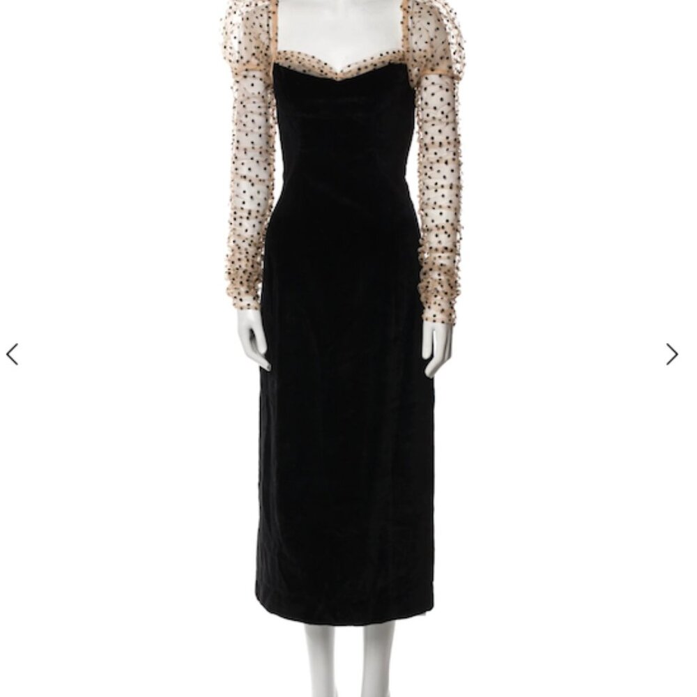 Doen black velvet dress size S